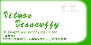 vilmos dessewffy business card